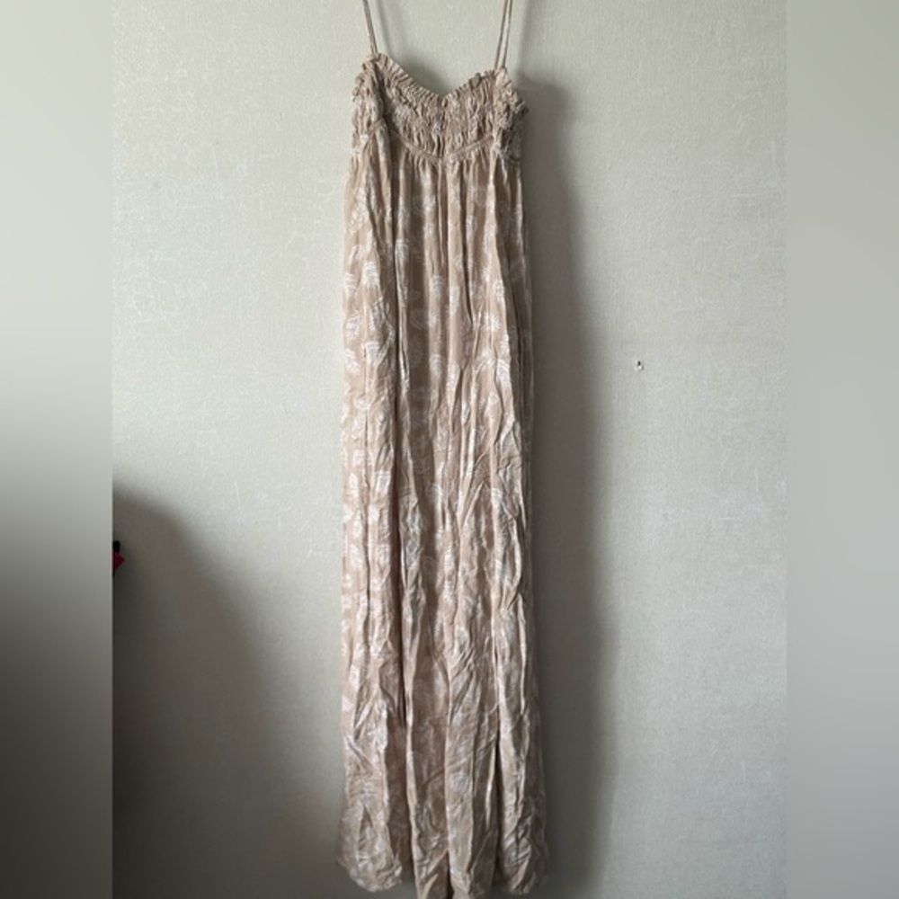 Ces Femme | Taupe Textured Dress | Size Small